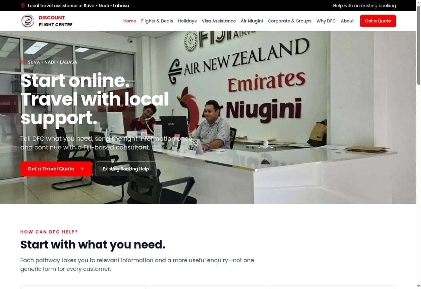 Discount Flight Centre website project