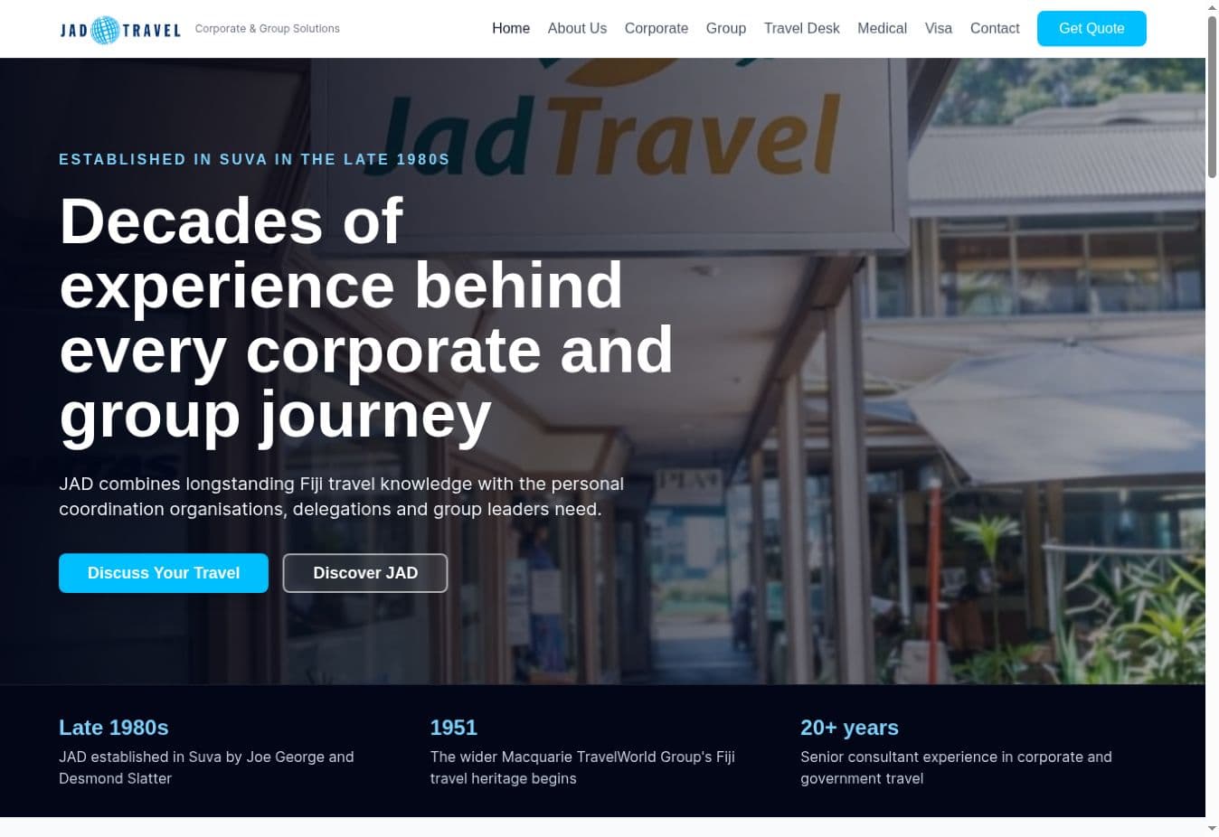 JAD Travel website project