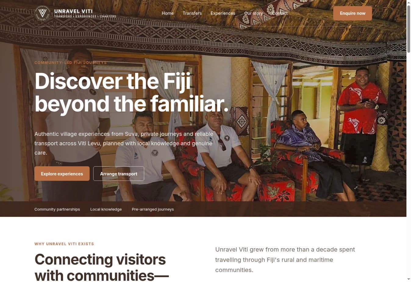Unravel Viti website developed by Tokani